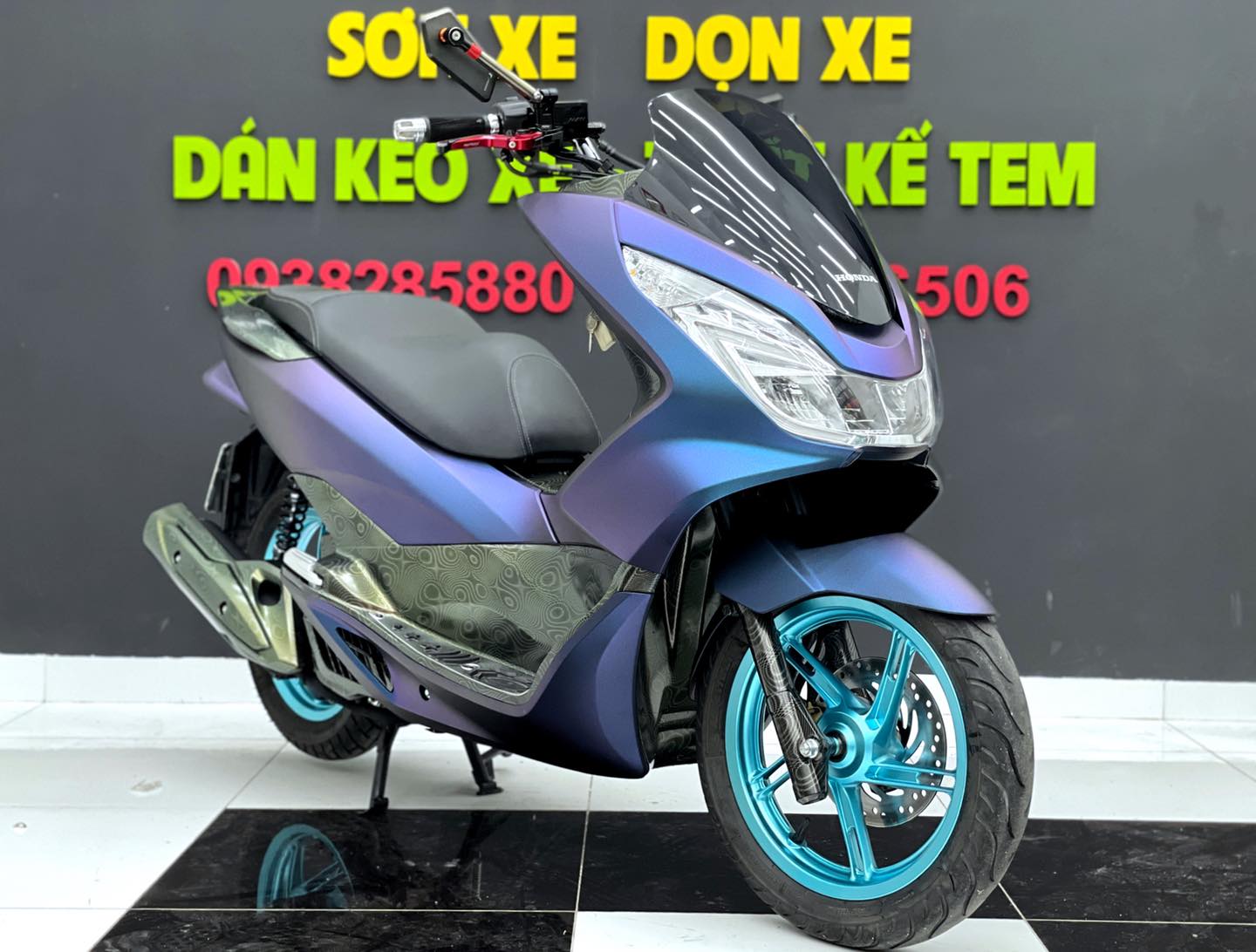 Sơn Dọn Pcx Titan 3D Nhám | Sơn Xe Honda Pcx