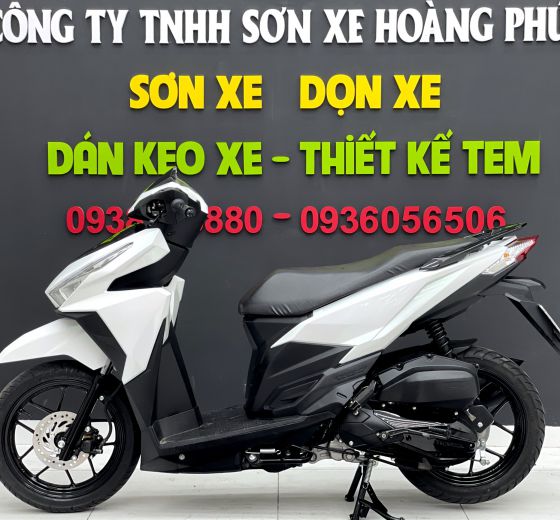 SƠN XE CLICK TRẮNG 3D | SƠN XE MÁY TPHCM | Sơn Xe Click uy tín
